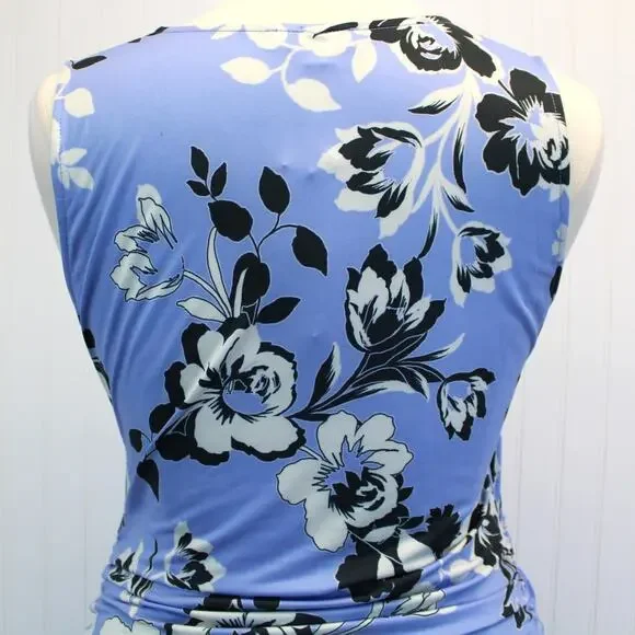 NEW Yumi Kim Maternity XL Hold Tight Dress Wonderful Life Blue Floral Stretchy - Picture 6 of 14